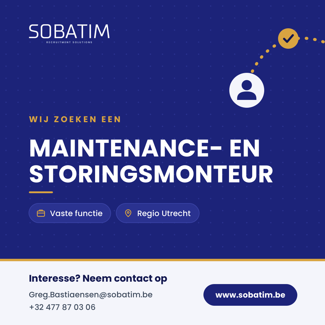 Vacature Maintenance- en Storingsmonteur
